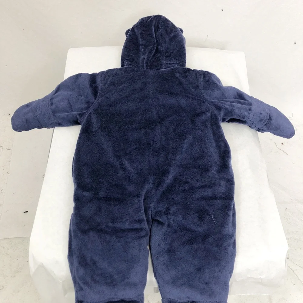 Carter’s Infant Zip Up Bear Fleece Winter One Piece, Size 0-3 Months, Blue